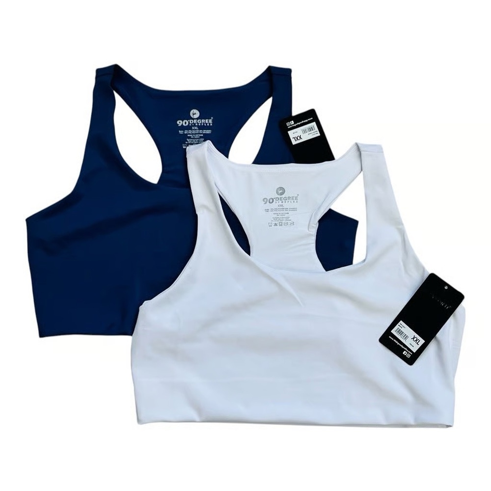 NWT 90 Degrees by Reflex set of 2 Crop Tank Tops Size XXL